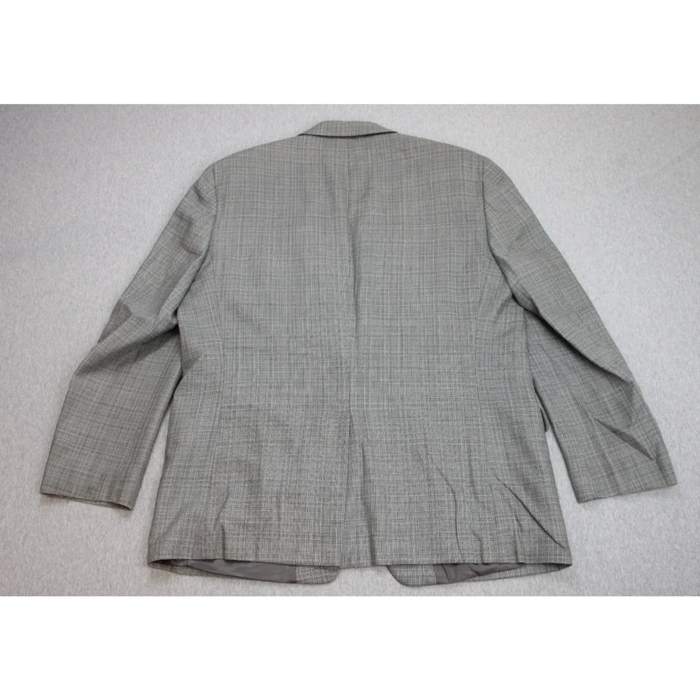 Lauren Ralph‎ Lauren Blazer Mens 44R Gray Plaid 2 Button Wool Silk
